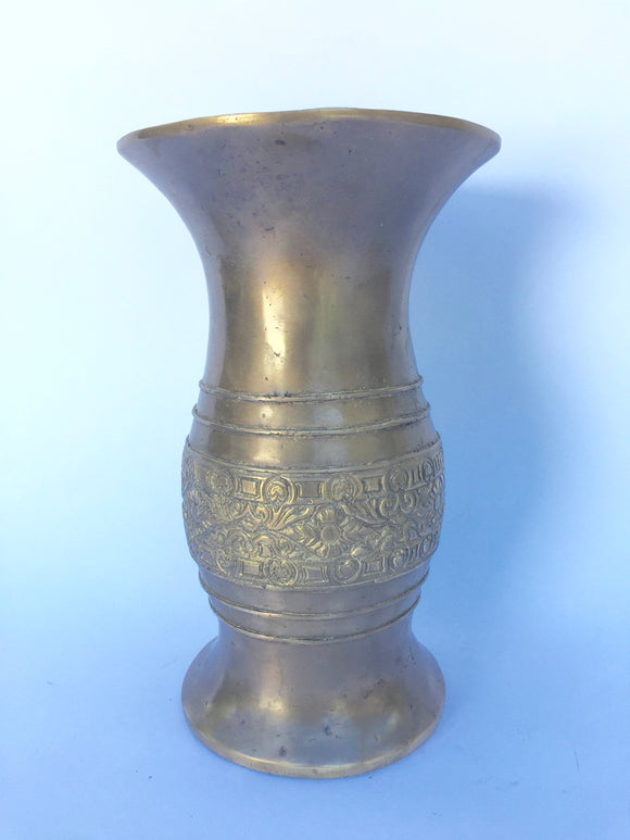 Bronze Floral Vase