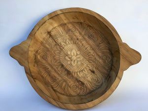 Hand Carved Rustic Natural Wood Bowl