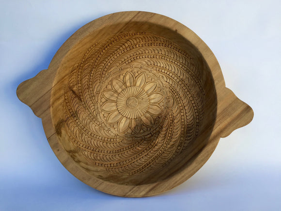 Hand Carved Natural Wood Bowl