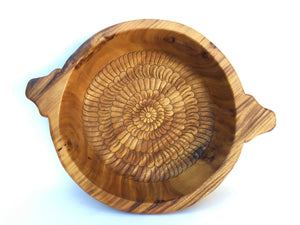 Hand Carved Rustic Natural Wood Bowl