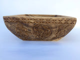 Hand Carved Rustic Natural Wood Bowl