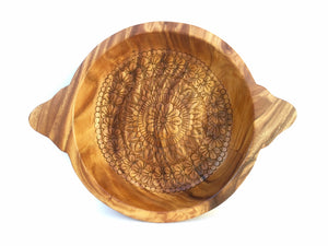 Hand Carved Rustic Natural Wood Bowl