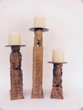 Animal Wood Candle Holders