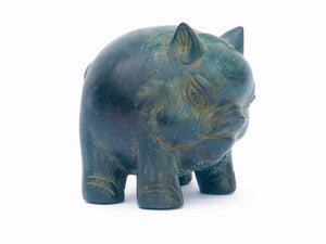 Bronze Pig Figurine