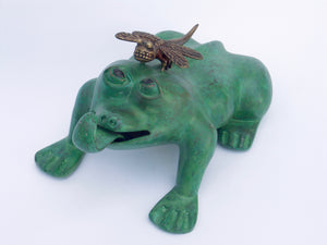 Bronze Frog Sculpture