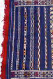 Striped Blue Colored Moroccan Rug