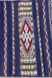 Striped Blue Colored Moroccan Rug