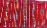 Striped Red Colored Moroccan Rug