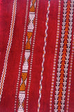 Striped Red Colored Moroccan Rug