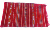 Striped Red Colored Moroccan Rug