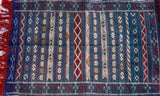 Striped Blue Colored Moroccan Rug