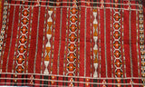 Striped Red Colored Moroccan Rug